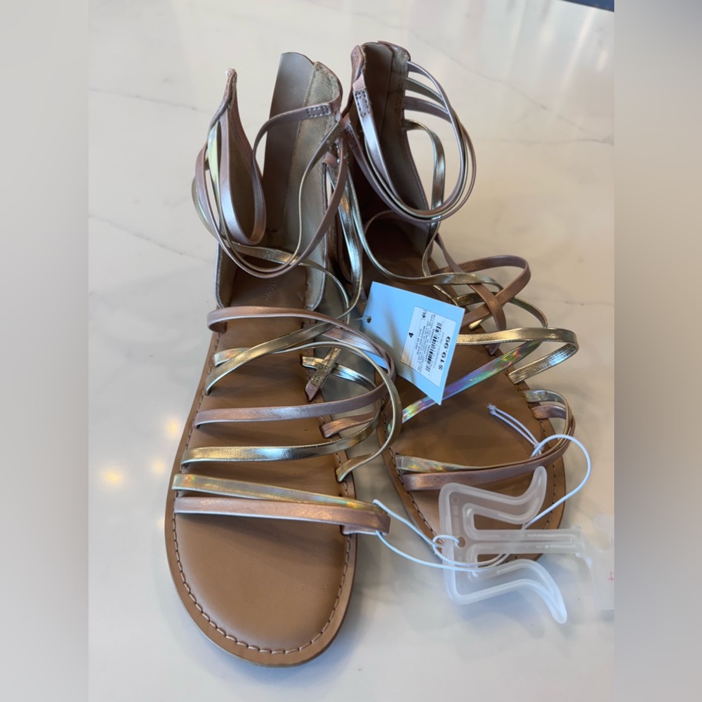 Girls size 4 gladiator sandals
